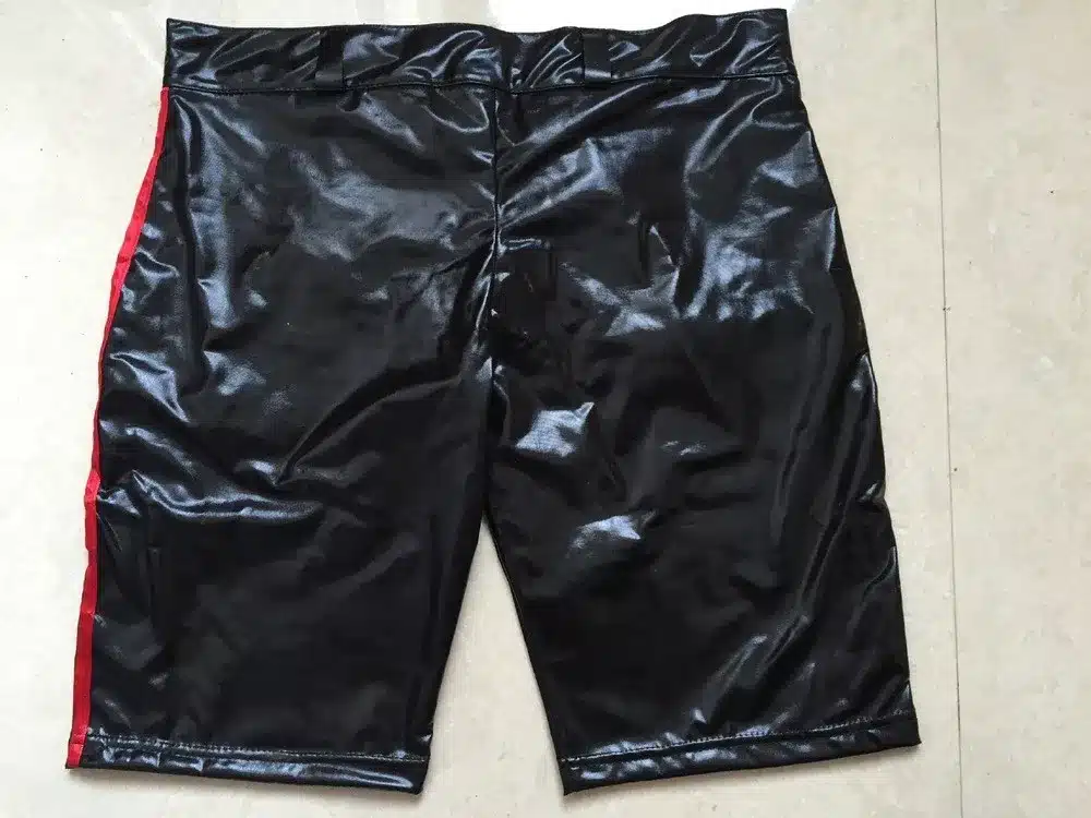 Sexy Men Wild PVC Faux Leather Panties Zipper Open Short Boxer Wetlook Clubwear Jockstrap Fetish Gay Wear Erotic lingerie FX1029 4