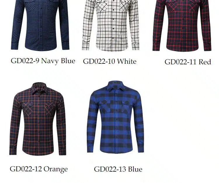 JZ CHIEF Men Flannel Shirt Long Sleeve Male Social Shirt 100% Cotton Casual Business Plaid Shirts Two Chest Pockets With Cover 6