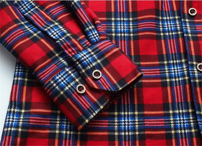 Loldeal Flannel Shirt Men Winter Shirts Men christmas Shirt Men's Plaid Warm Camisas Long Sleeve Winter Slim Dress Shirt 18