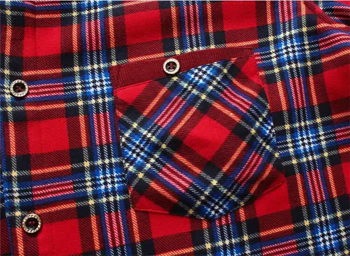 Loldeal Flannel Shirt Men Winter Shirts Men christmas Shirt Men's Plaid Warm Camisas Long Sleeve Winter Slim Dress Shirt 19