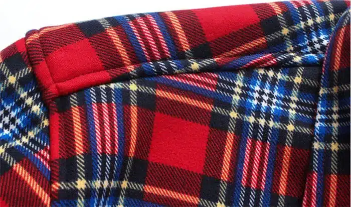Loldeal Flannel Shirt Men Winter Shirts Men christmas Shirt Men's Plaid Warm Camisas Long Sleeve Winter Slim Dress Shirt 20