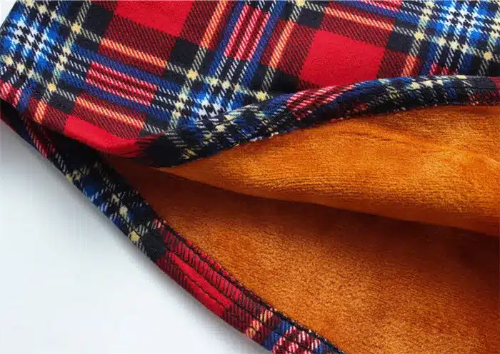 Loldeal Flannel Shirt Men Winter Shirts Men christmas Shirt Men's Plaid Warm Camisas Long Sleeve Winter Slim Dress Shirt 22