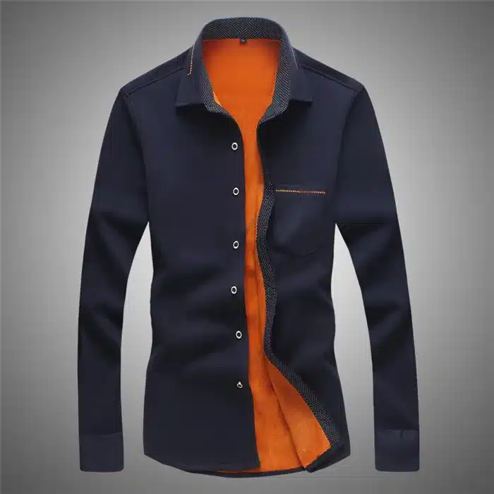Loldeal Flannel Shirt Men Winter Shirts Men christmas Shirt Men's Plaid Warm Camisas Long Sleeve Winter Slim Dress Shirt 25