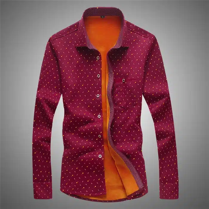 Loldeal Flannel Shirt Men Winter Shirts Men christmas Shirt Men's Plaid Warm Camisas Long Sleeve Winter Slim Dress Shirt 37