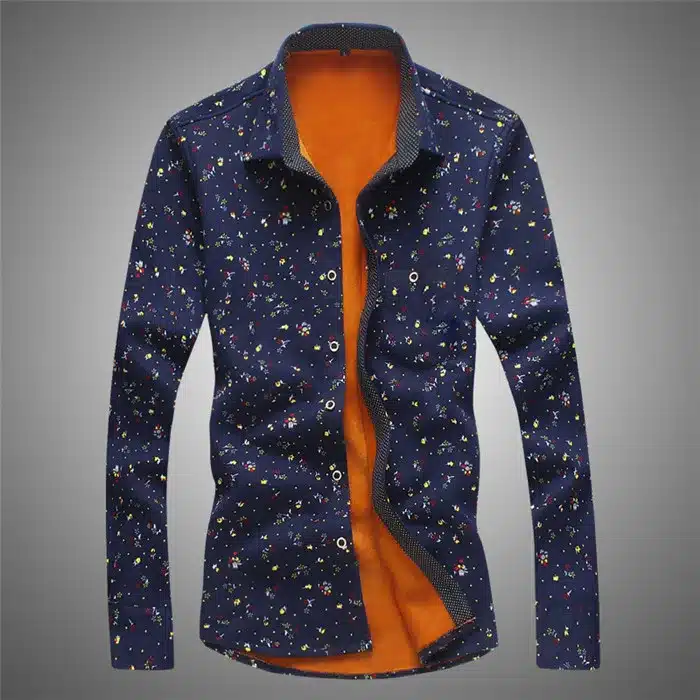 Loldeal Flannel Shirt Men Winter Shirts Men christmas Shirt Men's Plaid Warm Camisas Long Sleeve Winter Slim Dress Shirt 38