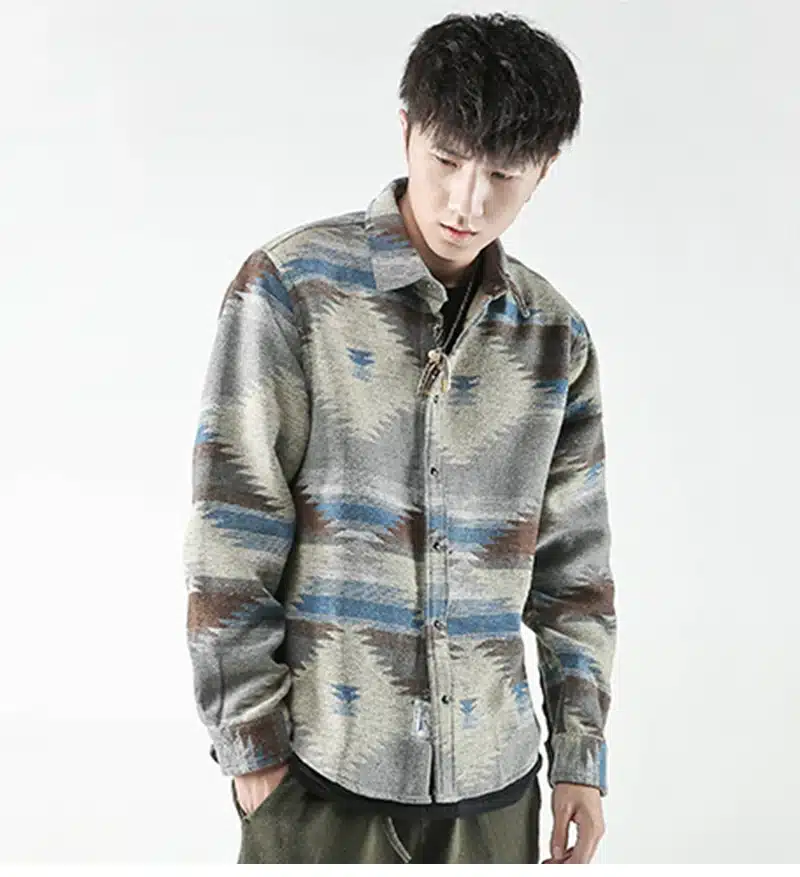 2018 Long Sleeve Flannel Shirt Men Vintage Casual Hip Hop Mens Shirts Palace Streetwear Punk Rave Fashion Vestido Man Blouse 3