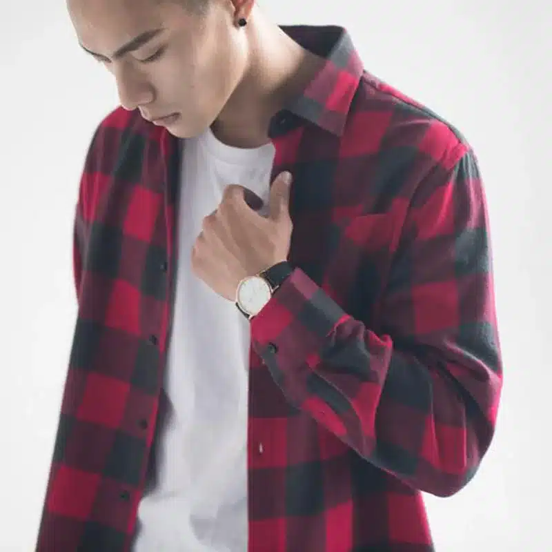 2018 Hot Sale Fashion Men Long Sleeve Thicken Warm Casual Shirts,Plaid Flannel Cotton Slim Fit Shirts Camisa Plus Size S-4XL 11