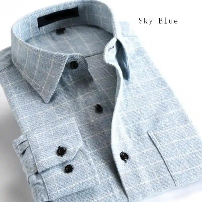 2018 Hot Sale Fashion Men Long Sleeve Thicken Warm Casual Shirts,Plaid Flannel Cotton Slim Fit Shirts Camisa Plus Size S-4XL 15