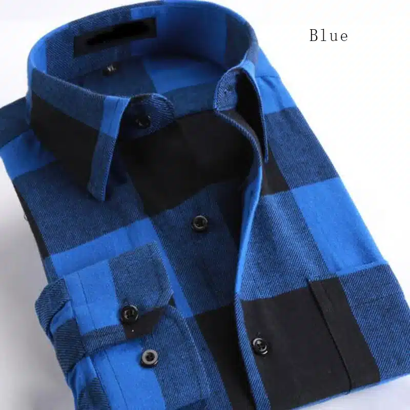 2018 Hot Sale Fashion Men Long Sleeve Thicken Warm Casual Shirts,Plaid Flannel Cotton Slim Fit Shirts Camisa Plus Size S-4XL 19