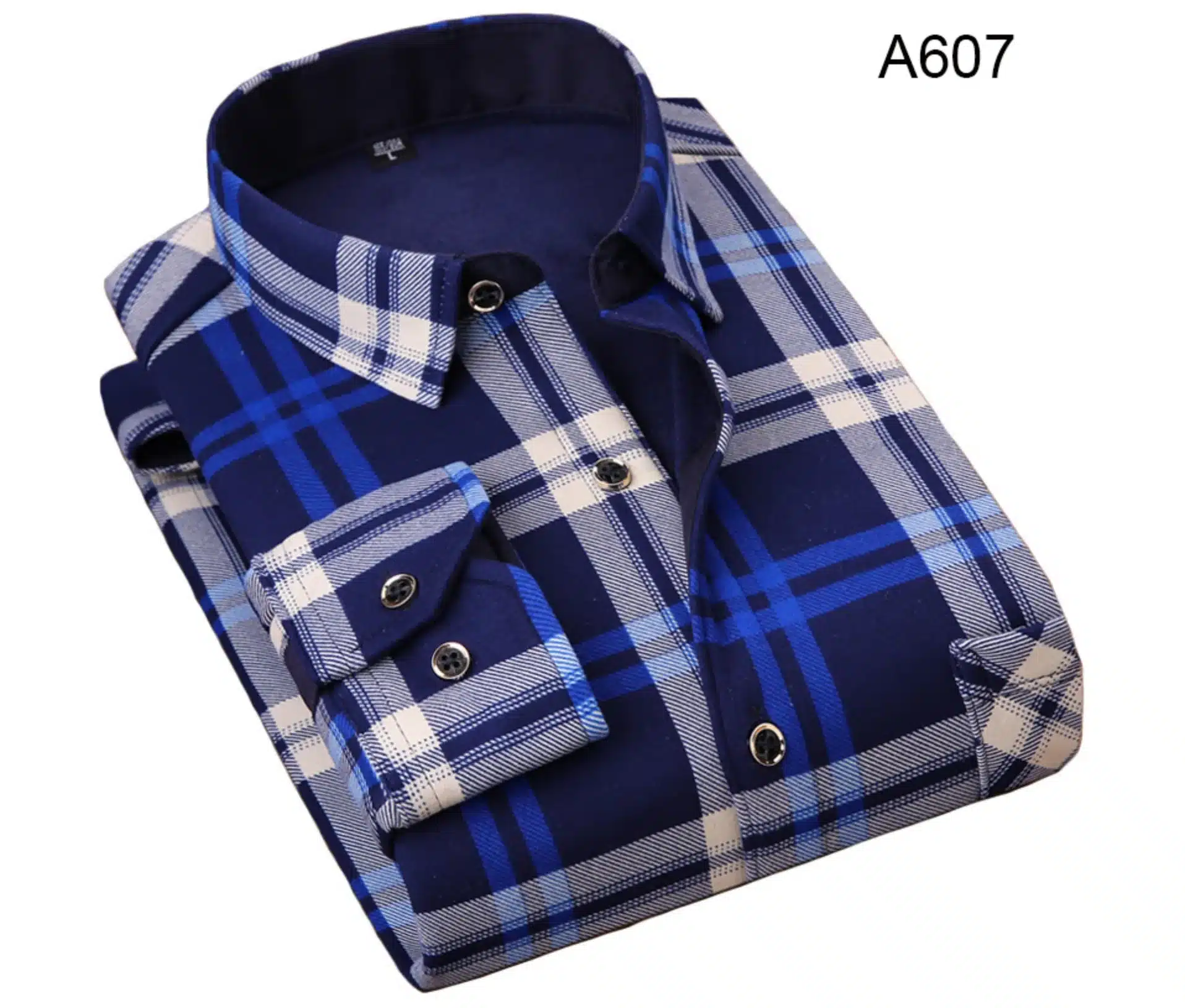 NIGRITY 2018 Autumn Winter Men's Long Sleeve Plaid warm Thick Fleece lining Shirt fashion soft Casual flannel plus size L-4XL 44