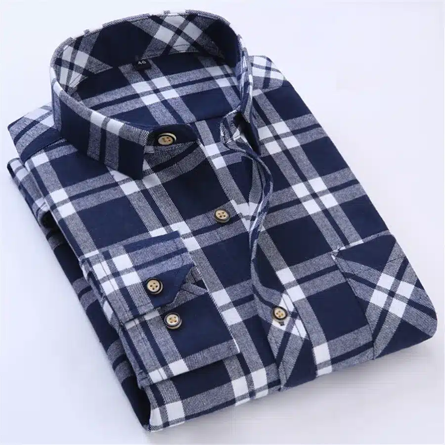 Red Black Plaid Shirt Men Social Slim Fit Casual Mens Long Sleeve Shirt Brushed Tartan Clothing Flannel Shirts Male Camisa 31