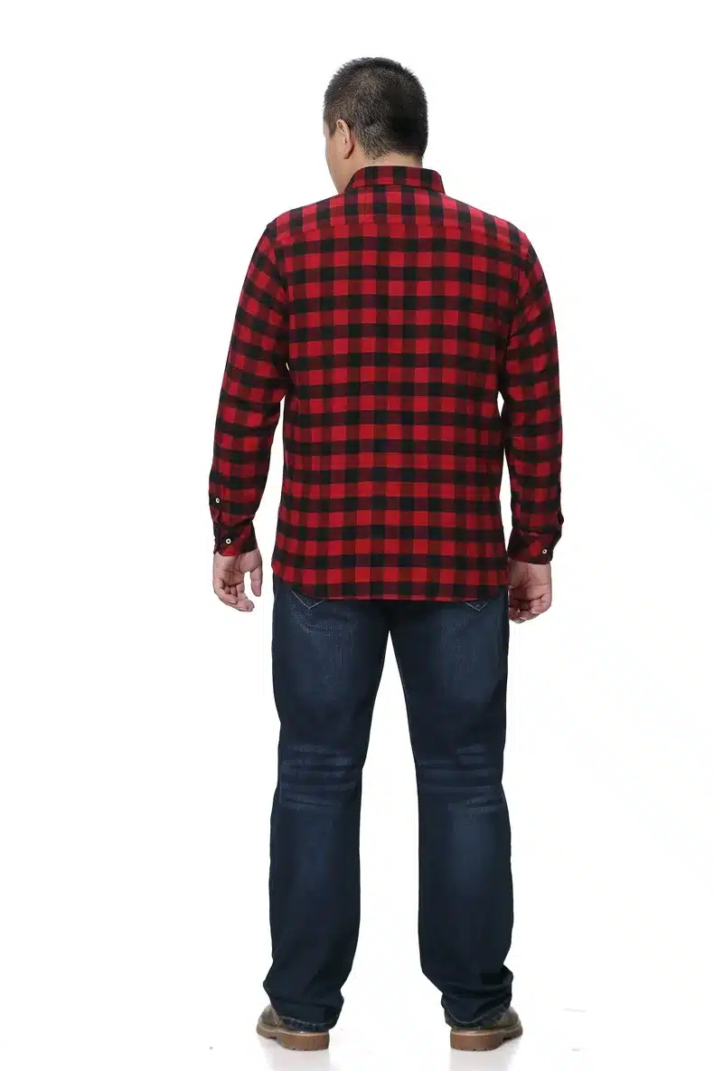 Plus Size 5XL 6XL 7XL 8XL 100% Cotton Plaid Casual Shirt Men Long Sleeved New Spring Busine Big Large High Quality Fashion 17
