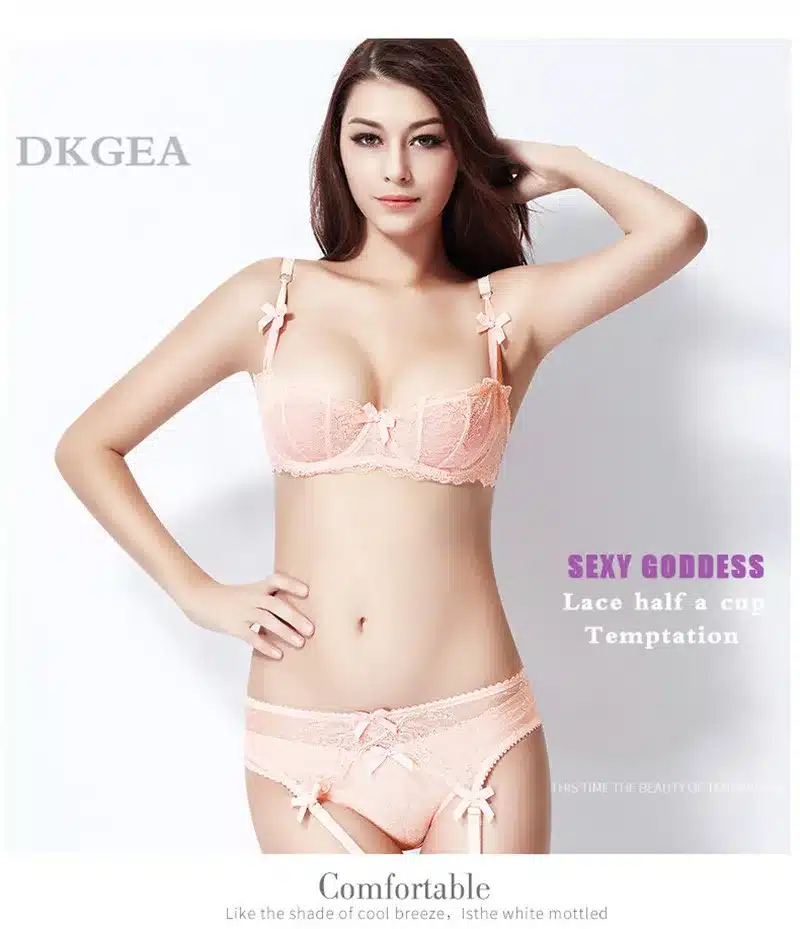 Ultrathin lingerie set plus size bras A B C Cup sexy lace bra set transparent women underwear black embroidery Bow 7