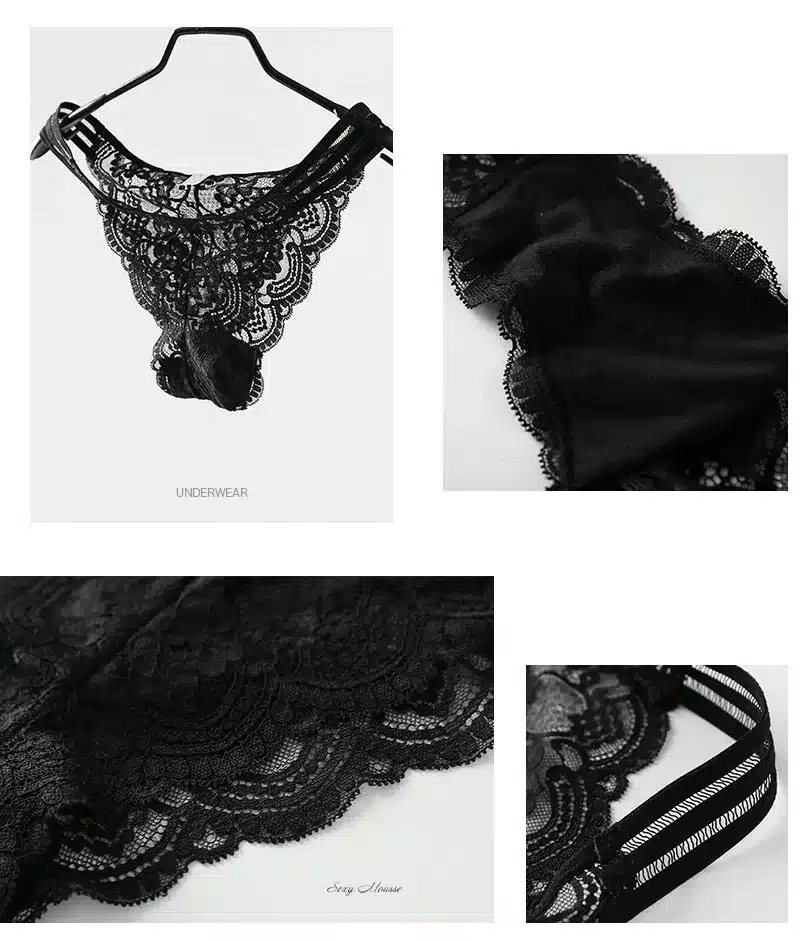 Deep V Lace sexy lingerie temptation female thin beauty back bra set Gather Front buckle breathable thin Set summer 14