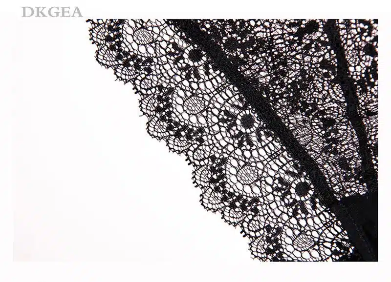 Super Gather Fashion Black Underwear Women Bra Set Push Up Brassiere Cotton Thick Deep V Sexy Bras Lace Lingerie Sets Embroidery 14