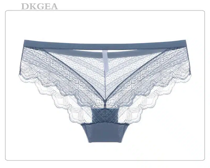 New Top Blue Bra Panties Set Lace Lingerie Thin Cotton Brassiere Wire Free Embroider Bra Women Underwear Set Sexy Deep V Gather 18