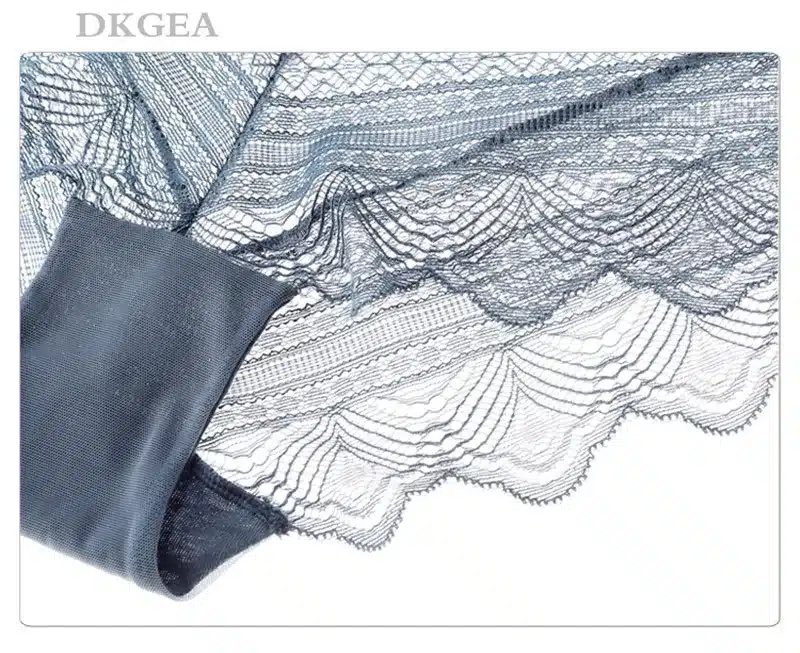 New Top Blue Bra Panties Set Lace Lingerie Thin Cotton Brassiere Wire Free Embroider Bra Women Underwear Set Sexy Deep V Gather 19