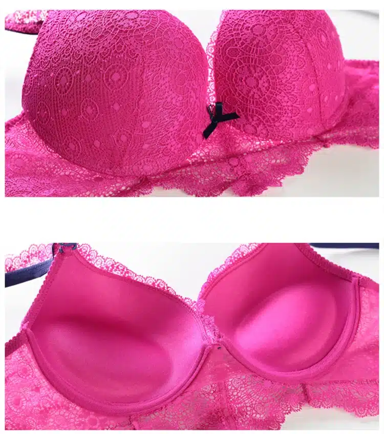 CINOON Sexy lace Underwear comfortable sexy side of the adjustable adjustable shoulder strap lingerie White black pink bra 21