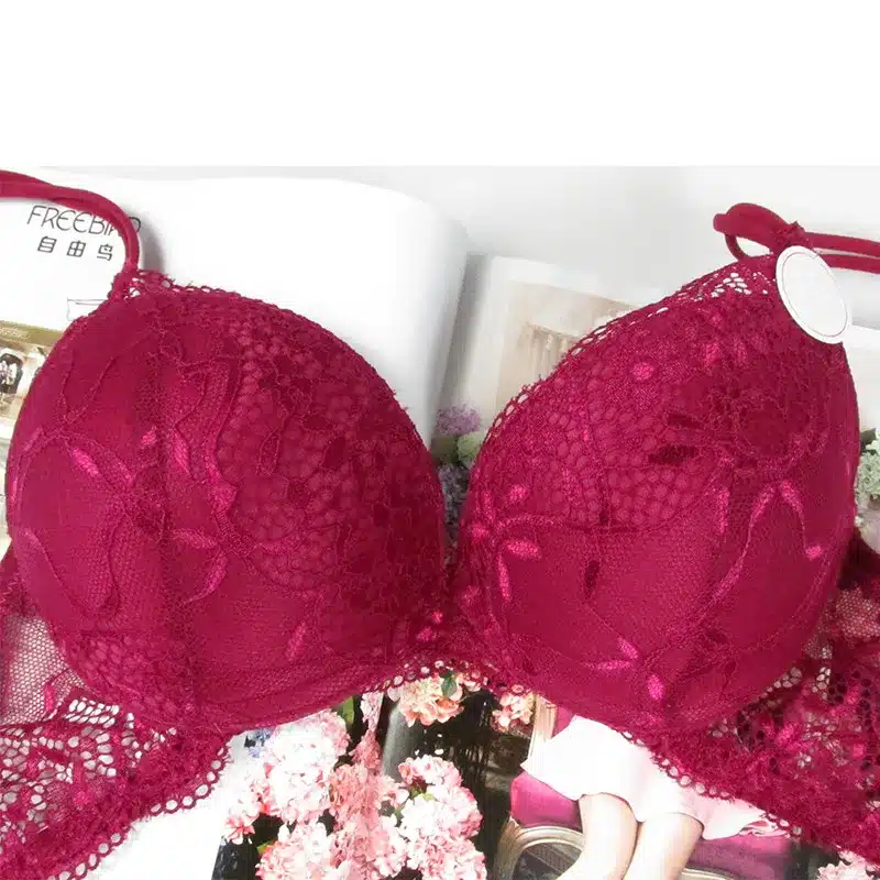 Sexy Lace Bra Set Women Underwear Set Push Up Bra Set Sexy Lcae Briefs Lingerie 3/4 Cup 70B 75B 80B drop shipping 17