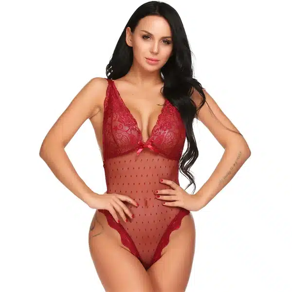 Avidlove Lace Lingerie Sexy Erotic Teddies Bodysuit Women Spaghetti Strap Lace Underwear Nightwear Sex Costume Porno Clothes 4