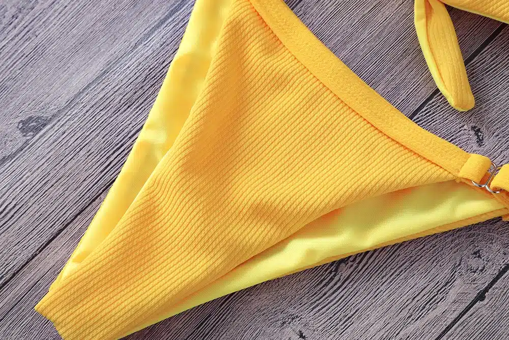 Lefeel 2018 Sexy Two Piece Bikini Set Solid Swimwear Low Waist Swimsuit Women Hot Sale Bikinis Bathing Suit Summer Biquini 32