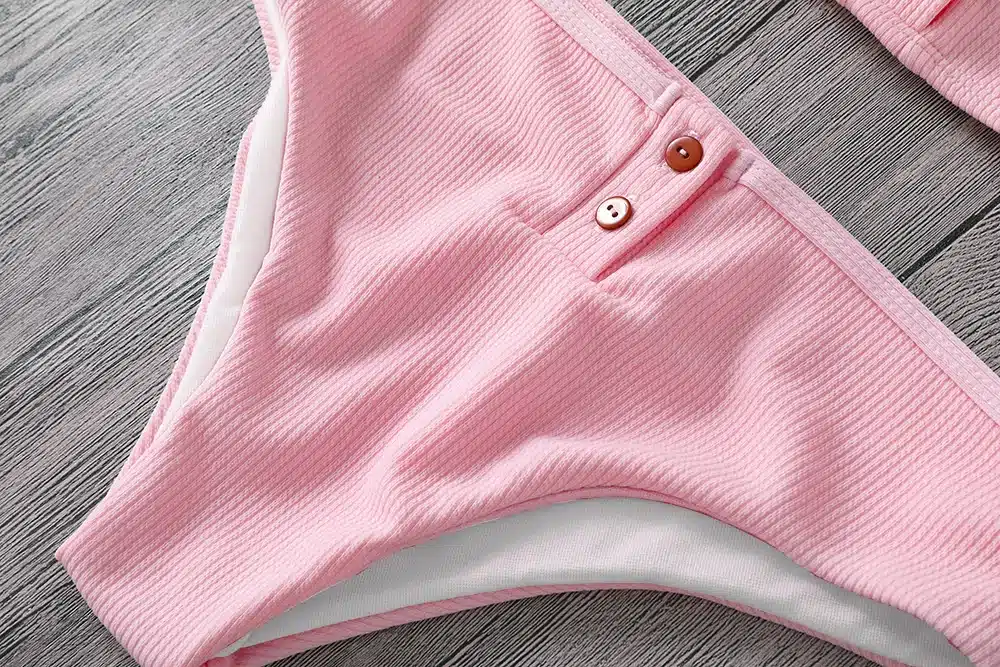 Lefeel 2018 Sexy Two Piece Bikini Set Solid Swimwear Low Waist Swimsuit Women Hot Sale Bikinis Bathing Suit Summer Biquini 48