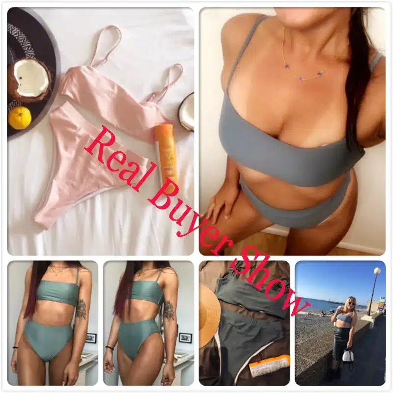 ZTVitality Women Bikinis Solid Bikini 2018 Hot Sale Padded Bra Spaghetti Strap High Waist Sexy Swimsuit Swimwear Women Biquini 27