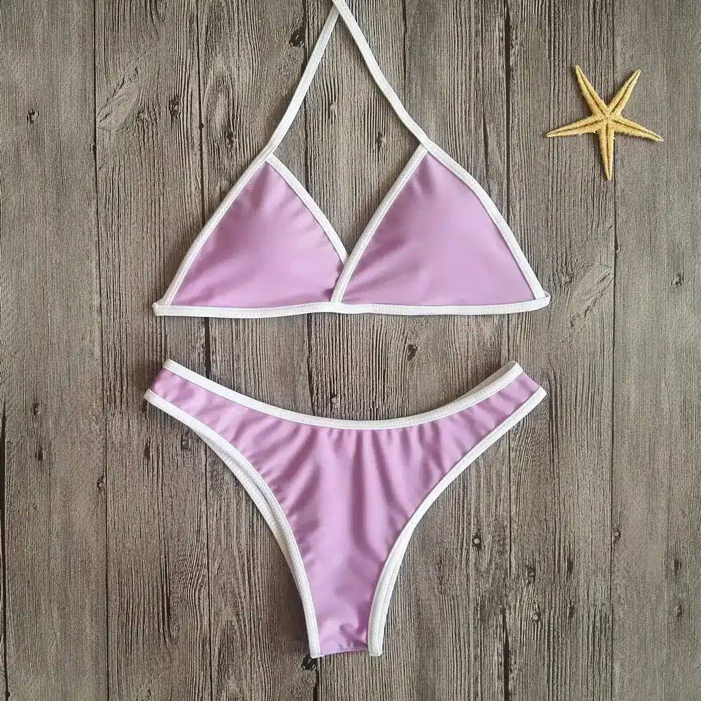 Halter patchwork bikini cross micro biquini swimsuit women tiny push up swimwear sexy switch bathing suit beach wear 25