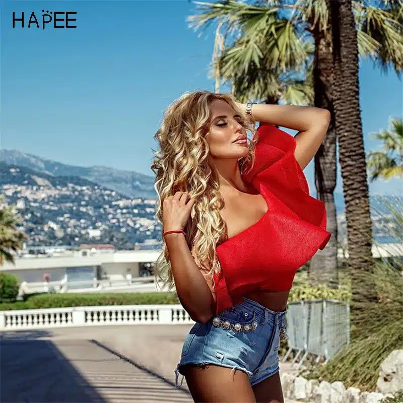 2018 New Summer Black White Ruffles Swimsuit Women Striped Two Piece Bikini Set One Off Shoulder Swimwear Sexy Beach Biqiuni 31