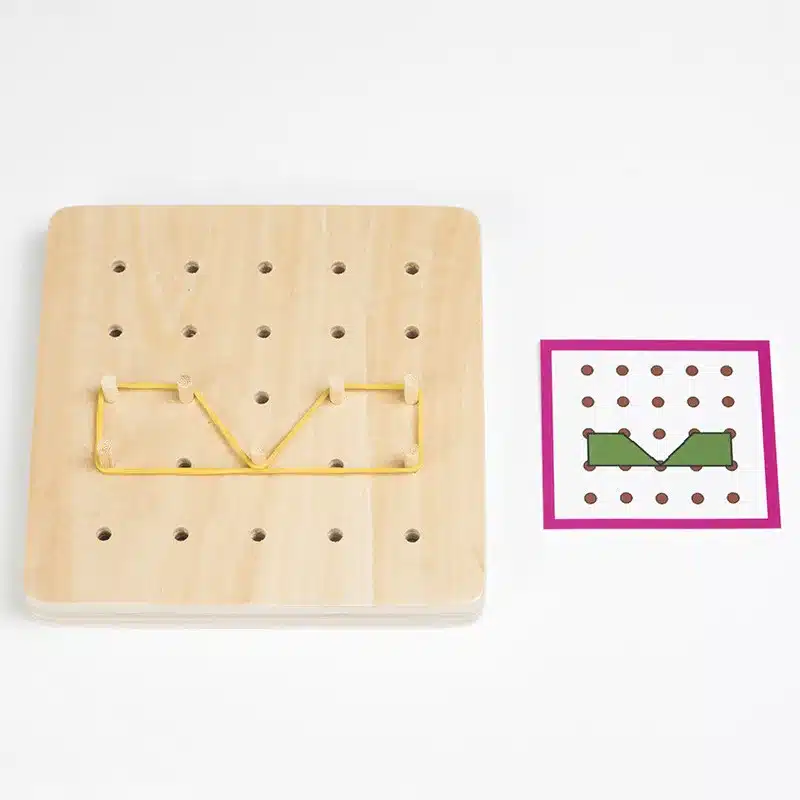 Baby Toy Montessori Creative Graphics Rubber Tie Nail Boards with Cards Childhood Education Preschool Kids Brinquedos Juguetes 2
