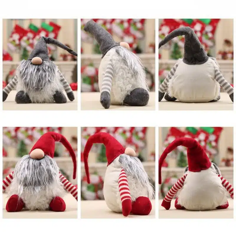 Handmade Swedish Tomte Christmas Decoration Santa Claus Scandinavian Plush Christmas Gnome Plush-Christmas Gift Birthday Present 12