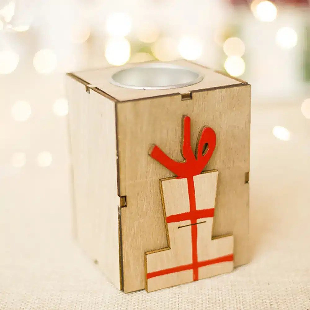 Navidad 2018 Wood Candle Holders Tealight Candlesticks Lantern Vintage Christmas Decorations for Home New Year Party Decor Gifts 12