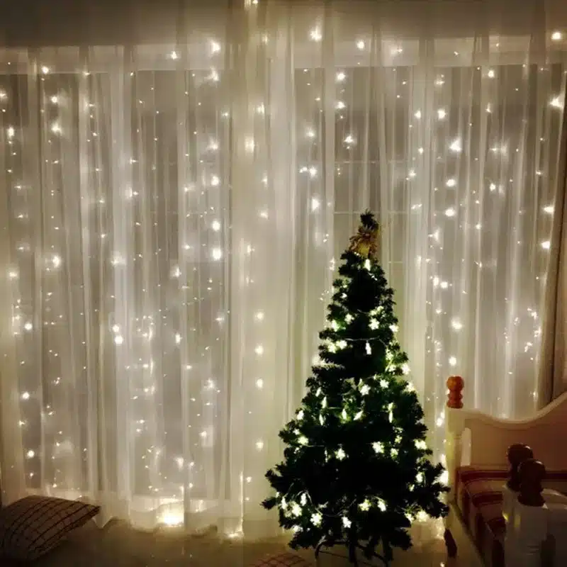 3X3m 300 LED Lamp Ornaments Curtain New Year Lights Christmas Decorations For Home Party Wedding Home Decor Enfeites De Natal 13