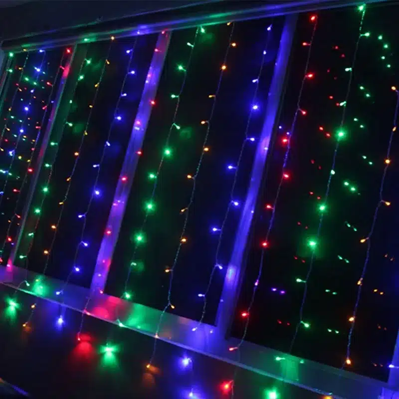 3X3m 300 LED Lamp Ornaments Curtain New Year Lights Christmas Decorations For Home Party Wedding Home Decor Enfeites De Natal 15
