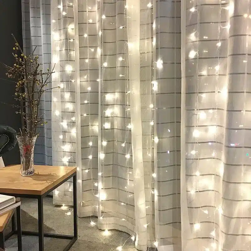 3X3m 300 LED Lamp Ornaments Curtain New Year Lights Christmas Decorations For Home Party Wedding Home Decor Enfeites De Natal 16