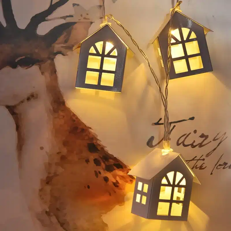 1.5M LED Christmas Tree Decor LED Light House String Wedding Garland New Year Christmas Decorations for Xmas Party 10pcs 14