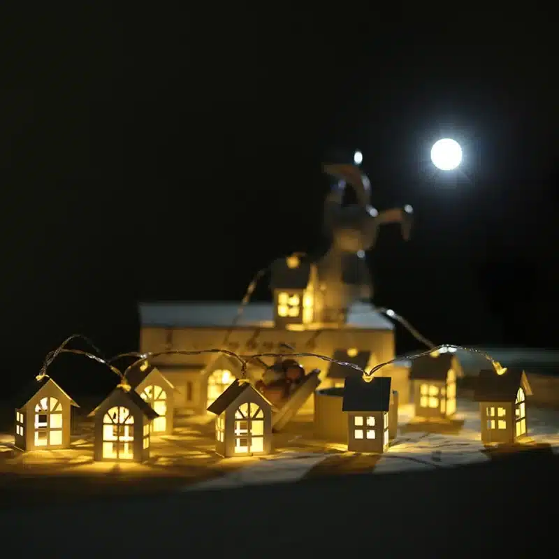 1.5M LED Christmas Tree Decor LED Light House String Wedding Garland New Year Christmas Decorations for Xmas Party 10pcs 15