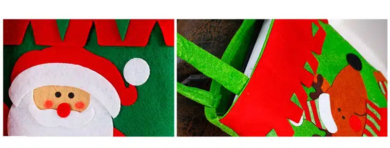Smiry 1pc Christmas Decoration Supplies For Home Santa Claus Socks Style Christmas Candy Bag Christmas Drop Ornaments 15