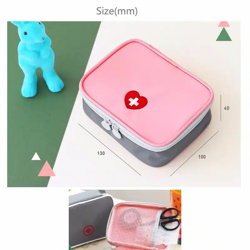13*10*4cm Cute Mini Portable Medicine Bag First Aid Kit Medical Emergency Kits Organizer Outdoor Household Pill Bag 9