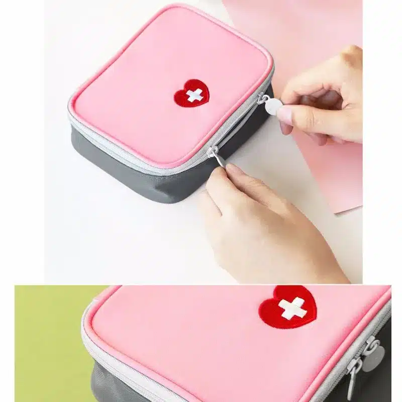 13*10*4cm Cute Mini Portable Medicine Bag First Aid Kit Medical Emergency Kits Organizer Outdoor Household Pill Bag 13