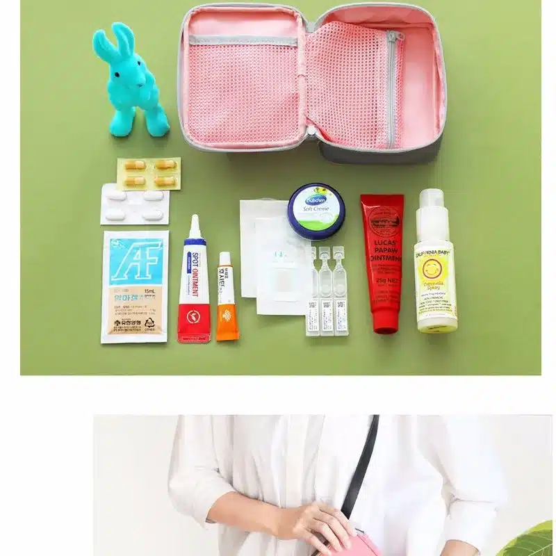 13*10*4cm Cute Mini Portable Medicine Bag First Aid Kit Medical Emergency Kits Organizer Outdoor Household Pill Bag 17