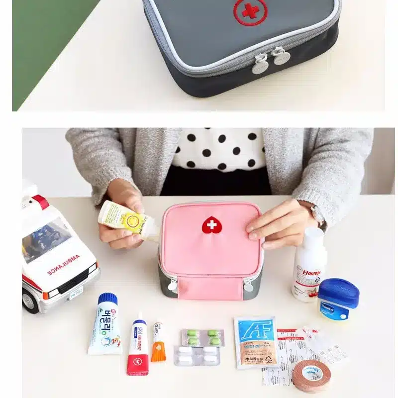13*10*4cm Cute Mini Portable Medicine Bag First Aid Kit Medical Emergency Kits Organizer Outdoor Household Pill Bag 23