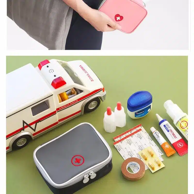13*10*4cm Cute Mini Portable Medicine Bag First Aid Kit Medical Emergency Kits Organizer Outdoor Household Pill Bag 27