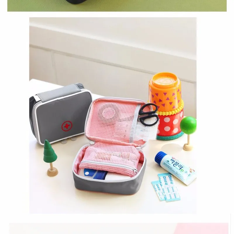 13*10*4cm Cute Mini Portable Medicine Bag First Aid Kit Medical Emergency Kits Organizer Outdoor Household Pill Bag 28