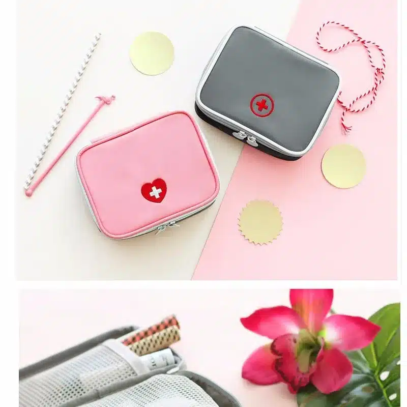 13*10*4cm Cute Mini Portable Medicine Bag First Aid Kit Medical Emergency Kits Organizer Outdoor Household Pill Bag 29