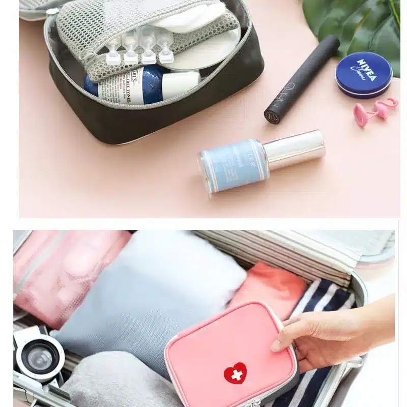 13*10*4cm Cute Mini Portable Medicine Bag First Aid Kit Medical Emergency Kits Organizer Outdoor Household Pill Bag 30