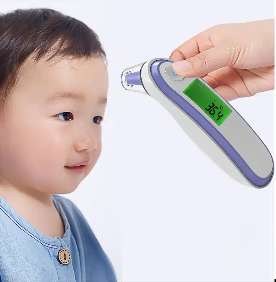 BOXYM Medical Finger Pulse Oximeter and Infrared Ear&Forehead Thermometer SPO2 PR oximetro de dedo Household Health 15
