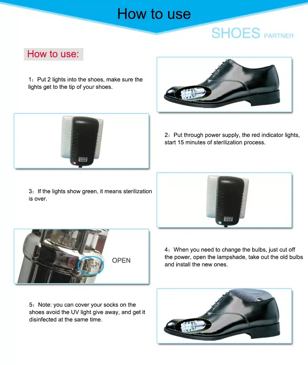 Shoes Boot UV Medical Sterilizer Dryer Warmer Deodorizer Dehumidify Sanitizer With Reset Switch Ultraviolet Ozone Sterilization 10