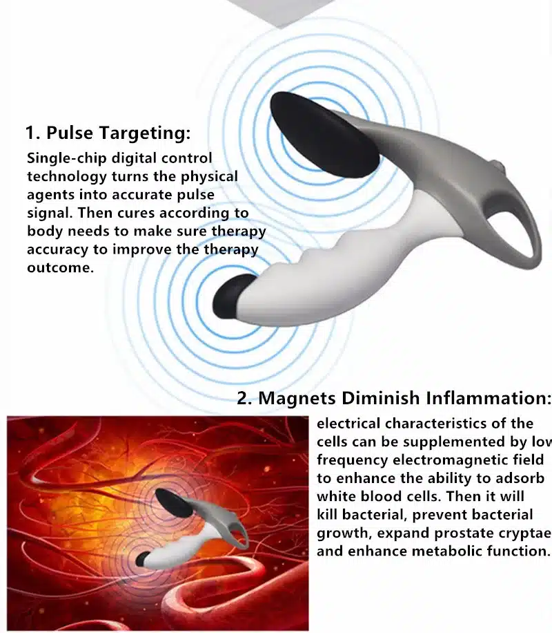 Pulse Magnetic Prostate Glands Massaging Therapy Device Prostate Massager Vibrating Treatment Machine Medical Silicone Materials 6