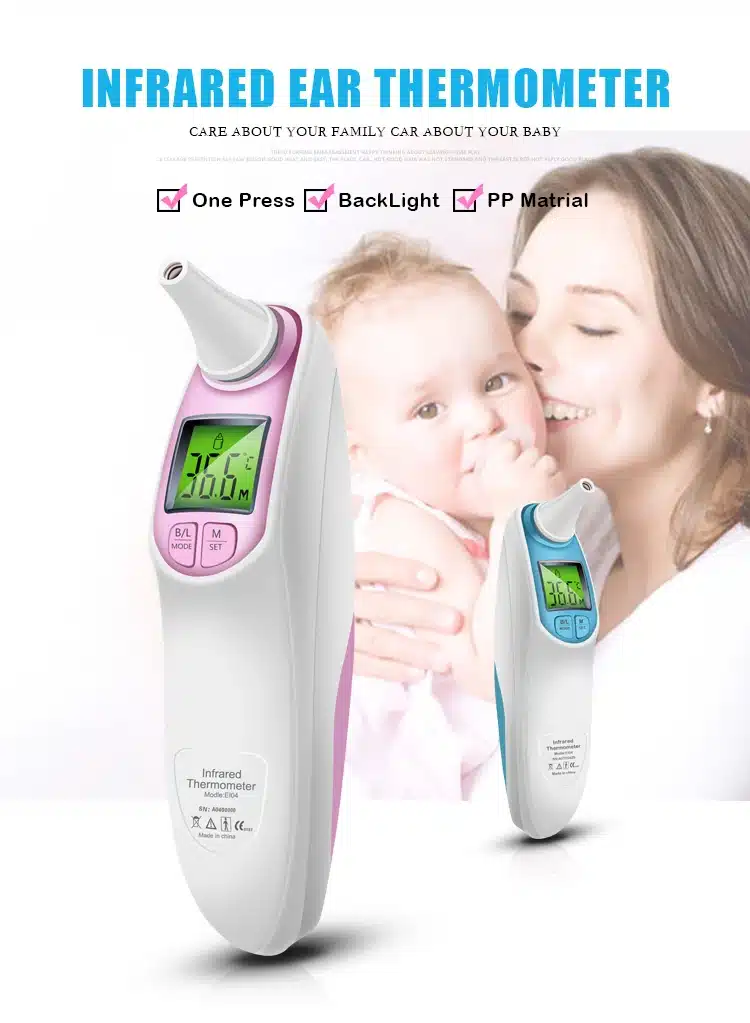 Ear and Forehead Thermometer Professional Precision Infrared Digital Thermometer for Baby Children Adult Medical Thermometer 12